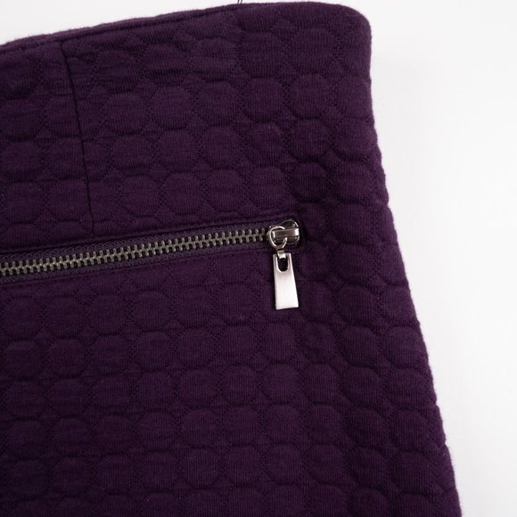 Laundry by SHELLI SEGAL purple waffle weave mini skirt size 10 - Picture 5 of 7
